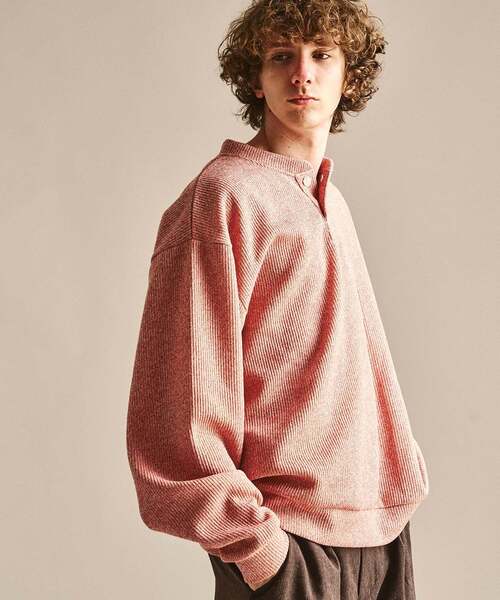 417 EDIFICE(フォーワンセブンエディフィス)の「スラブワッフル ヘンリーネックTシャツ(Tシャツ/カットソー・メンズ・イエロー系その他/ブルー系その他/グレー/ピンク系その他・LARGE/MEDIUM)」の19枚目の写真