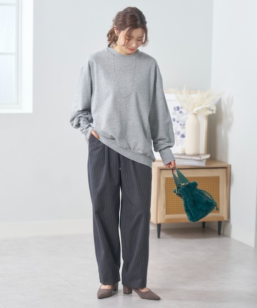 BELLUNA(ベルーナ)の「【低身長さん向け】<SOLOTEX>コクーンパンツ63丈(その他パンツ・レディース・ベージュ系/ブラック系その他/グレー系・X-LARGE/LARGE/MEDIUM)」の4枚目の写真