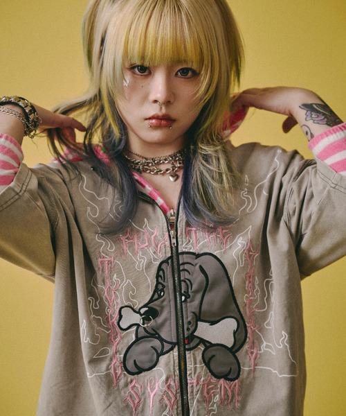 GALFY(ガルフィー)の「『GALFY/ガルフィー』ハーフ&ハーフTee【Z】(Tシャツ/カットソー・レディース・ブラック・L)」の7枚目の写真