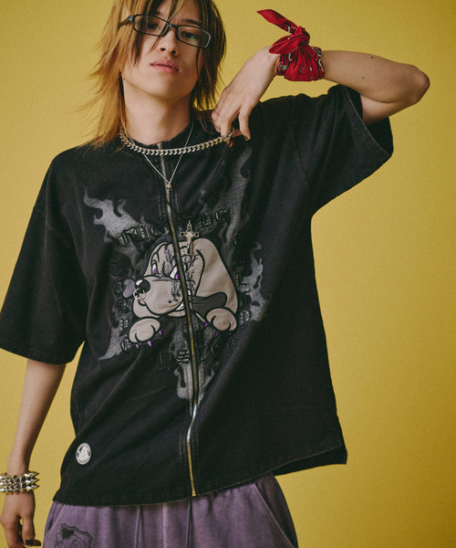 GALFY(ガルフィー)の「『GALFY/ガルフィー』ハーフ&ハーフTee【Z】(Tシャツ/カットソー・レディース・ブラック・L)」の2枚目の写真