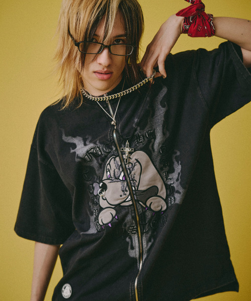 GALFY(ガルフィー)の「『GALFY/ガルフィー』ハーフ&ハーフTee【Z】(Tシャツ/カットソー・レディース・ブラック・L)」の3枚目の写真