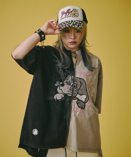GALFY(ガルフィー)の「『GALFY/ガルフィー』ハーフ&ハーフTee【Z】(Tシャツ/カットソー・レディース・ブラック・L)」の12枚目の写真