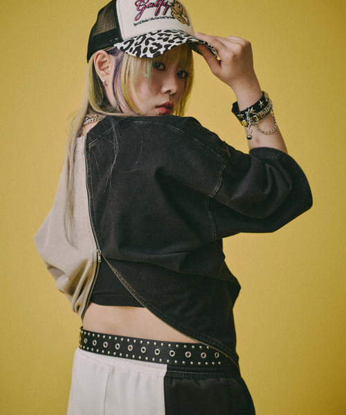 GALFY(ガルフィー)の「『GALFY/ガルフィー』ハーフ&ハーフTee【Z】(Tシャツ/カットソー・レディース・ブラック・L)」の13枚目の写真