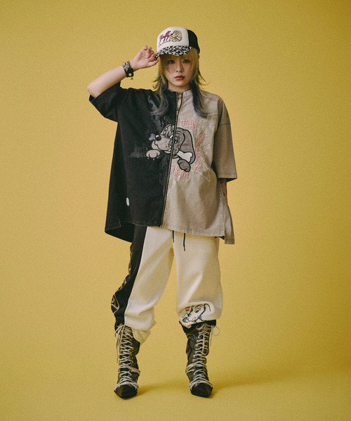 GALFY(ガルフィー)の「『GALFY/ガルフィー』ハーフ&ハーフTee【Z】(Tシャツ/カットソー・レディース・ブラック・L)」の14枚目の写真