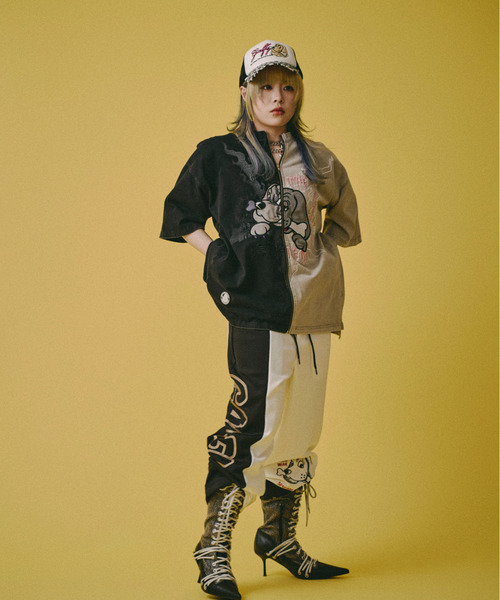 GALFY(ガルフィー)の「『GALFY/ガルフィー』ハーフ&ハーフTee【Z】(Tシャツ/カットソー・レディース・ブラック・L)」の17枚目の写真