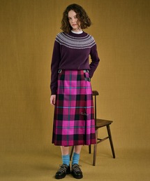 O'NEIL OF DUBLIN | ウーステッドウール ミドルキルトスカート WOMEN
