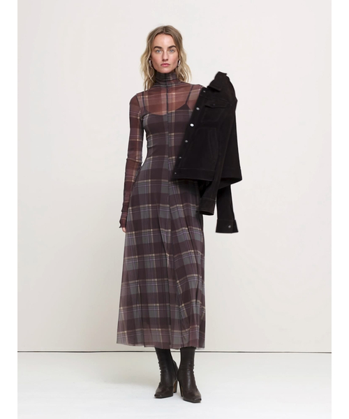 Banana Republic(バナナリパブリック)の「メッシュ ロングスリーブ マキシドレス(ワンピース・レディース・マルチ・S/M/L/XS)」の2枚目の写真