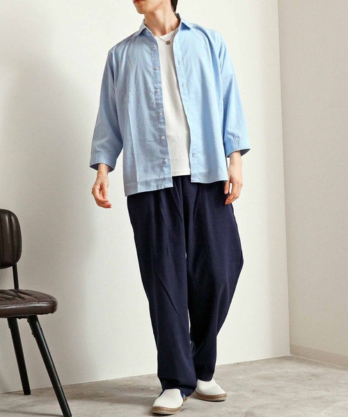 TopIsm（トップイズム）の「リネン混 無地 シェフパンツ（チノパンツ・メンズ・ピンク/サックスブルー/カーキ/ベージュ/グレー/ブラック/ネイビー/ホワイト・XL/L/M）」の16枚目の写真