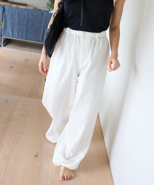 JOURNAL STANDARD(ジャーナルスタンダード)の「【oaedit】コットンナイロンクロス パンツ(その他パンツ・レディース・ホワイト/ブラウン・FREE)」の2枚目の写真