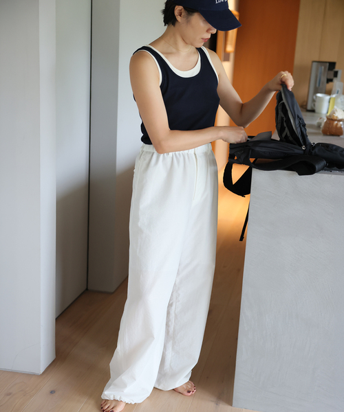 JOURNAL STANDARD(ジャーナルスタンダード)の「【oaedit】コットンナイロンクロス パンツ(その他パンツ・レディース・ホワイト/ブラウン・FREE)」の9枚目の写真