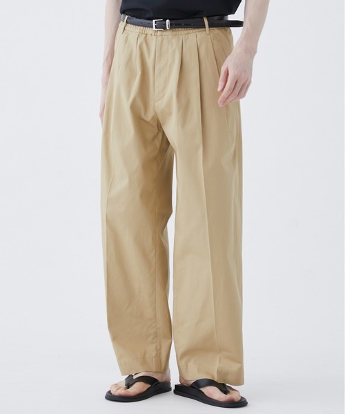 PUBLIC TOKYO(パブリックトウキョウ)の「SUMMER LIGHT CHINOS /チノパン/夏服/コットン100%/日本製/ウォッシャブル/ハリ感/カジュアル(チノパンツ・メンズ・ブラック/ベージュ/カーキ・1/2)」の2枚目の写真
