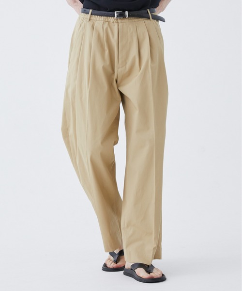 PUBLIC TOKYO(パブリックトウキョウ)の「SUMMER LIGHT CHINOS /チノパン/夏服/コットン100%/日本製/ウォッシャブル/ハリ感/カジュアル(チノパンツ・メンズ・ブラック/ベージュ/カーキ・1/2)」の4枚目の写真