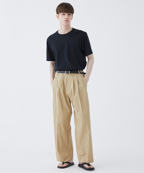 PUBLIC TOKYO(パブリックトウキョウ)の「SUMMER LIGHT CHINOS /チノパン/夏服/コットン100%/日本製/ウォッシャブル/ハリ感/カジュアル(チノパンツ・メンズ・ブラック/ベージュ/カーキ・1/2)」の9枚目の写真