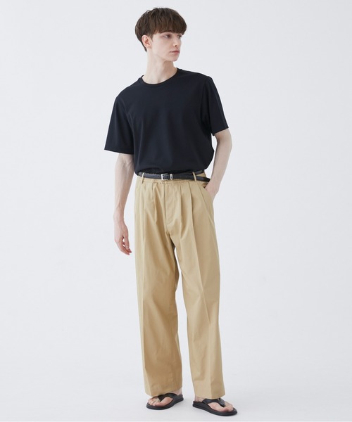 PUBLIC TOKYO(パブリックトウキョウ)の「SUMMER LIGHT CHINOS /チノパン/夏服/コットン100%/日本製/ウォッシャブル/ハリ感/カジュアル(チノパンツ・メンズ・ブラック/ベージュ/カーキ・1/2)」の10枚目の写真