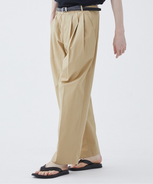 PUBLIC TOKYO(パブリックトウキョウ)の「SUMMER LIGHT CHINOS /チノパン/夏服/コットン100%/日本製/ウォッシャブル/ハリ感/カジュアル(チノパンツ・メンズ・ブラック/ベージュ/カーキ・1/2)」の5枚目の写真