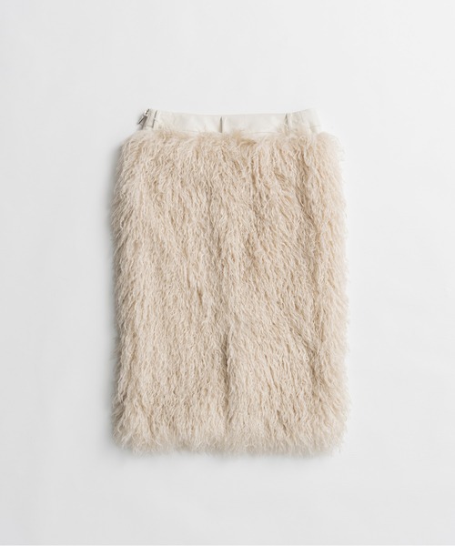 PRANK PROJECT（プランクプロジェクト）の「【2026Autumn Pre-Order】ドッキングファースカート / Docking Fur Skirt（スカート・レディース・ブラウン/ホワイト・38/36）」の22枚目の写真