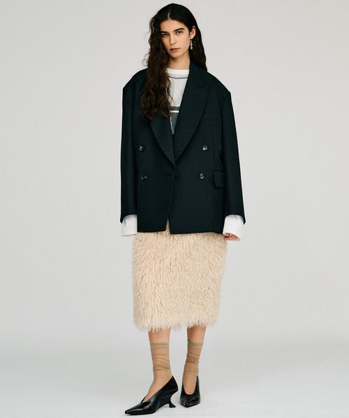 PRANK PROJECT（プランクプロジェクト）の「【2026Autumn Pre-Order】ドッキングファースカート / Docking Fur Skirt（スカート・レディース・ブラウン/ホワイト・38/36）」の6枚目の写真