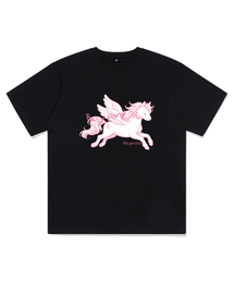 ベイビーポニー プリンティング 半袖Tシャツ ブラック