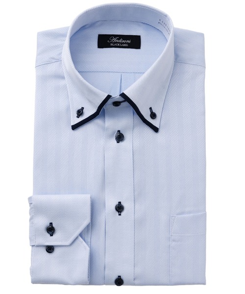 Karlas（カルラス）の「メンズドレスシャツ 長袖シャツBD 形態安定加工 T/C Andirons BLUE LAVEL（シャツ/ブラウス・メンズ・その他6/その他1/その他4/その他3/その他2/その他5/その他8/その他7・LL/M/L）」の2枚目の写真