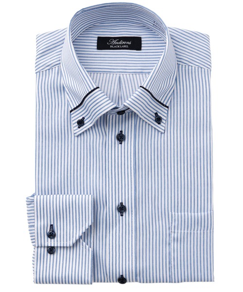 Karlas（カルラス）の「メンズドレスシャツ 長袖シャツBD 形態安定加工 T/C Andirons BLUE LAVEL（シャツ/ブラウス・メンズ・その他6/その他1/その他4/その他3/その他2/その他5/その他8/その他7・LL/M/L）」の5枚目の写真