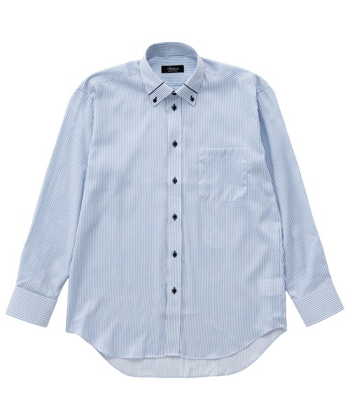 Karlas（カルラス）の「メンズドレスシャツ 長袖シャツBD 形態安定加工 T/C Andirons BLUE LAVEL（シャツ/ブラウス・メンズ・その他6/その他1/その他4/その他3/その他2/その他5/その他8/その他7・LL/M/L）」の17枚目の写真