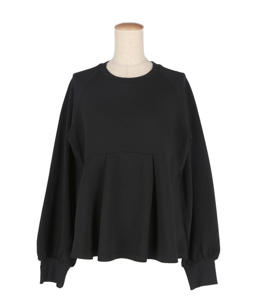 coca(coca)(コカ)の「エンボスタックフレアペプラムトップス(Tシャツ/カットソー・レディース・ブラック/ライトベージュ・L/M/S)」の20枚目の写真