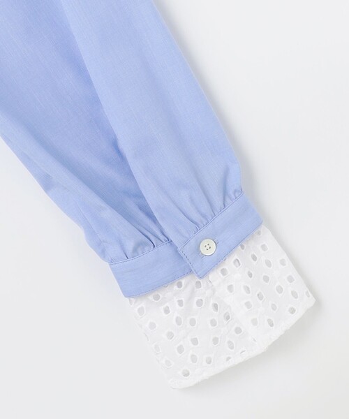 J.PRESS Ladies（J.プレス レディス）の「【WEB限定・一枚で着映え】コンパクトエステネージュ 襟 袖 リムーバル シャツ ブラウス（シャツ/ブラウス・レディース・ネイビー系1/ライトグレー系1/サックスブルー系・XS）」の6枚目の写真