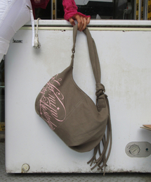 letter fringe bag (khaki)