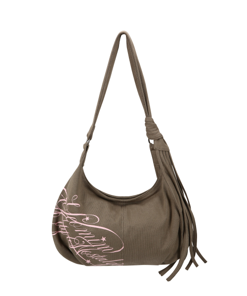 YEOMIMの「letter fringe bag (khaki)(ショルダーバッグ・レディース・その他・FREE)」の2枚目の写真