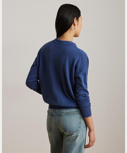 LAUREN RALPH LAUREN（ローレン ラルフ ローレン）の「コットンモダール ポロ セーター（ニット/セーター・レディース・パープル・S/M/L/XS）」の4枚目の写真