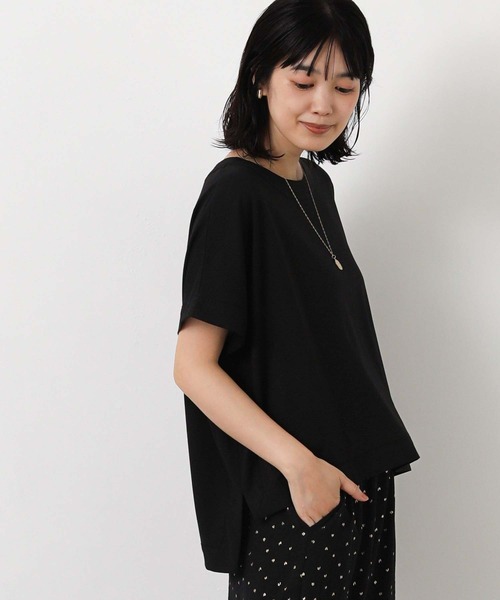 Gready Brilliant（グレディブリリアン）の「スムースボートフレンチスリーブ（Tシャツ/カットソー・レディース・モカ/ブラック・FREE）」の8枚目の写真