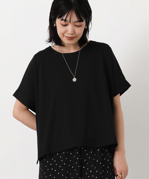 Gready Brilliant（グレディブリリアン）の「スムースボートフレンチスリーブ（Tシャツ/カットソー・レディース・モカ/ブラック・FREE）」の10枚目の写真