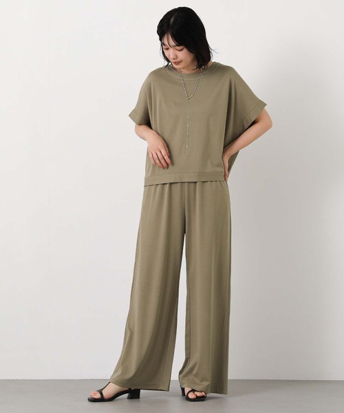 Gready Brilliant（グレディブリリアン）の「スムースボートフレンチスリーブ（Tシャツ/カットソー・レディース・モカ/ブラック・FREE）」の14枚目の写真