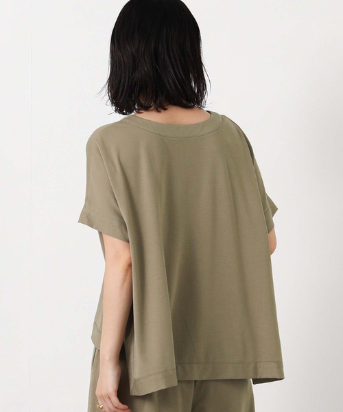 Gready Brilliant（グレディブリリアン）の「スムースボートフレンチスリーブ（Tシャツ/カットソー・レディース・モカ/ブラック・FREE）」の17枚目の写真