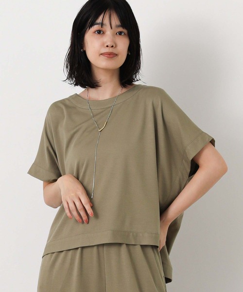 Gready Brilliant（グレディブリリアン）の「スムースボートフレンチスリーブ（Tシャツ/カットソー・レディース・モカ/ブラック・FREE）」の18枚目の写真