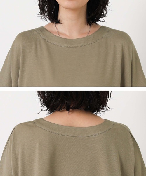 Gready Brilliant（グレディブリリアン）の「スムースボートフレンチスリーブ（Tシャツ/カットソー・レディース・モカ/ブラック・FREE）」の22枚目の写真