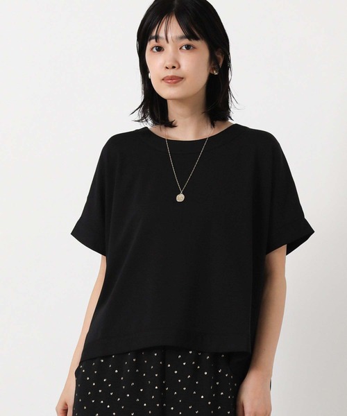 Gready Brilliant（グレディブリリアン）の「スムースボートフレンチスリーブ（Tシャツ/カットソー・レディース・モカ/ブラック・FREE）」の7枚目の写真