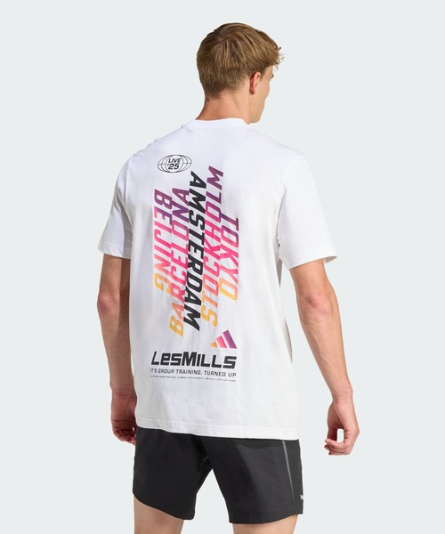 adidas(アディダス)の「Les Mills ツアーグラフィックTシャツ / アディダス adidas(Tシャツ/カットソー・メンズ・ホワイト・XX-LARGE/XX-SMALL/3XL/LARGE/MEDIUM/SMALL/X-LARGE/X-SMALL)」の3枚目の写真