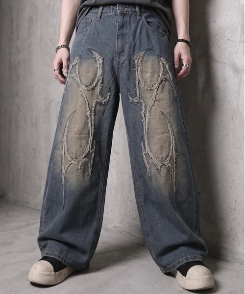 A'GEM/9 × .kom 『FREE DEE/フリーデイ』Cut-Off Tribal Curved Denim