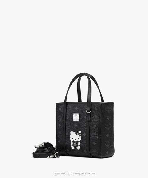 MCM（エムシーエム）の「MCM x HELLO KITTY Toni トップジップ ショッパーバッグ（トートバッグ・レディース・ブラック/ライトピンク/ベージュ・ONE SIZE）」の8枚目の写真