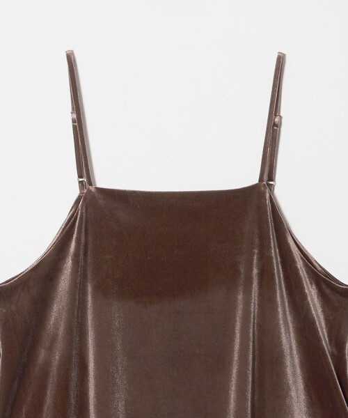 A DAY IN THE LIFE UNITED ARROWS(アデイインザライフユナイテッドアローズ)の「ベロア裾レースキャミソール <A DAY IN THE LIFE>(Tシャツ/カットソー・レディース・ブラック/ナチュラル/ダークブラウン・FREE)」の19枚目の写真