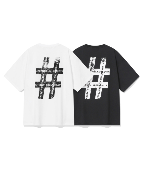 BEENTRILL(ビントリル)の「ヴィンテージハッシュタグジャイアントフィットメッシュ半袖Tシャツ(ブラック)(Tシャツ/カットソー・レディース・その他・SMALL/MEDIUM/LARGE/X-LARGE)」の4枚目の写真