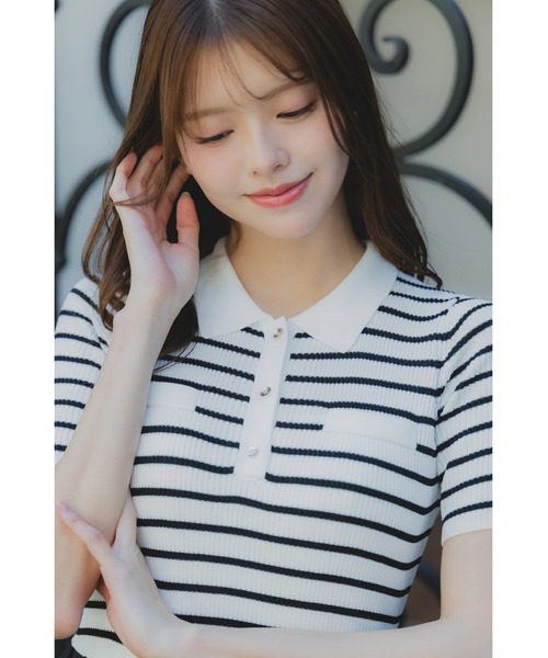 ORGUE（オルグ）の「Bi-color docking one-piece/バイカラードッキングワンピース（スカート・レディース・ブラック/ブルー/ブラック×ホワイト/アイボリー・MEDIUM/SMALL）」の5枚目の写真