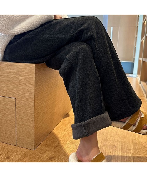 Carpe Diem(カルペディエム)の「裏起毛ピンタックワイドパンツ(その他パンツ・レディース・ブラック/ベージュ・L/M)」の6枚目の写真