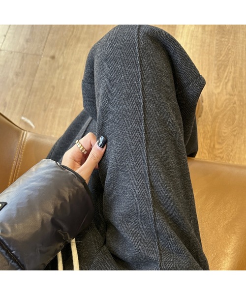 Carpe Diem(カルペディエム)の「裏起毛ピンタックワイドパンツ(その他パンツ・レディース・ブラック/ベージュ・L/M)」の7枚目の写真