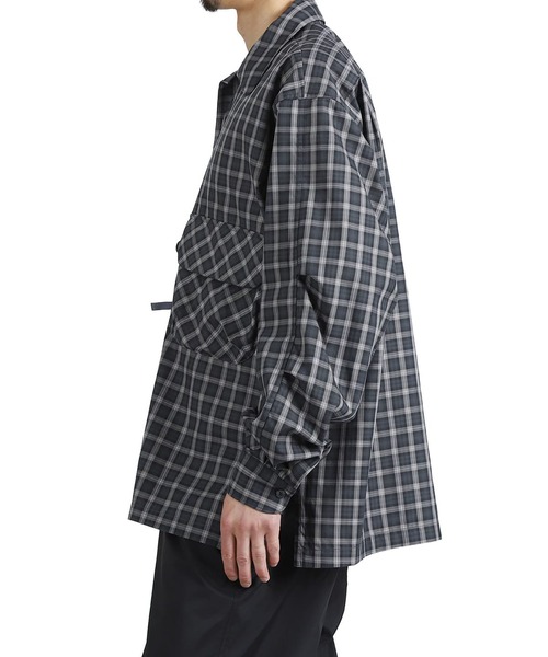 DAIWA PIER39（ダイワピア39）の「DAIWA PIER39 / ダイワ ピアサーティナイン：TECH SPORTS OPEN COLLAR SHIRT L/S GREN PLAID：BE-82026[PIE]（シャツ/ブラウス・メンズ・ライトグレー/ブラウン系その他・M）」の5枚目の写真