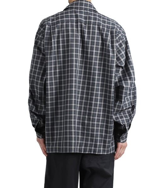 DAIWA PIER39（ダイワピア39）の「DAIWA PIER39 / ダイワ ピアサーティナイン：TECH SPORTS OPEN COLLAR SHIRT L/S GREN PLAID：BE-82026[PIE]（シャツ/ブラウス・メンズ・ライトグレー/ブラウン系その他・M）」の6枚目の写真