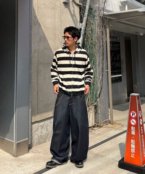 CIAOPANIC(チャオパニック)の「ボーダーダブルジップアップパーカー(Tシャツ/カットソー・メンズ・ホワイト/レッド・LARGE/MEDIUM)」の20枚目の写真