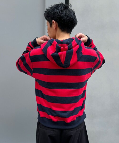CIAOPANIC(チャオパニック)の「ボーダーダブルジップアップパーカー(Tシャツ/カットソー・メンズ・ホワイト/レッド・LARGE/MEDIUM)」の13枚目の写真