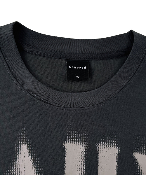 ANNOYED（アノイド）の「グランジレタリング半袖Tシャツ LQ7TU444_CHARCOAL（Tシャツ/カットソー・メンズ・その他・100/95/105）」の3枚目の写真